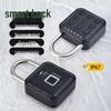 Waterproof Anti-Theft Fingerprint Smart Padlock - Stainless Steel Outdoor Lock