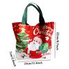 1pc Christmas Santa Claus Canvas Tote Bag Reusable Xmas Handbag Lovely Red New Year Gift Party Supply