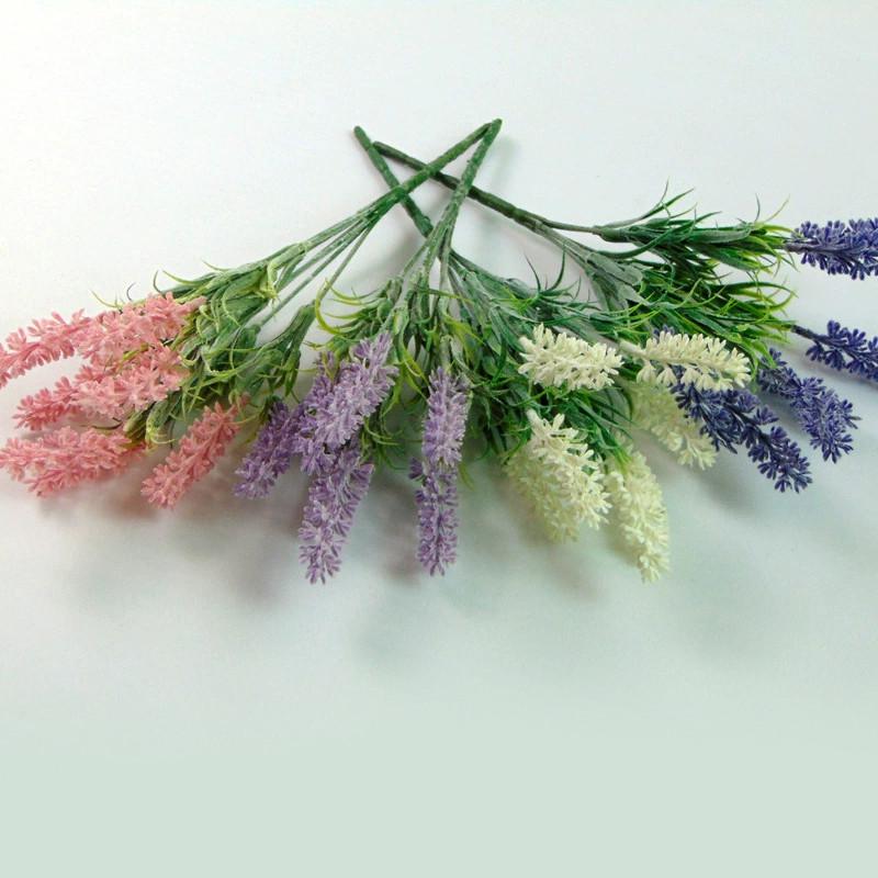Flower Lavender Faux Arrangement With Plastic Blooms For Office Decoration Space
