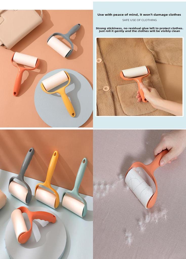 Modern Minimalist Lint Roller With Removable Sticky Sheets For Clothes Cleaning