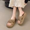 Fashion Shoes House Slippers Platform Slipers Women Slides Fashion 2025 Soft Luxury Casual Leisure Shoes Woman 2025 Slippers Soft Pantof