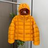 New Hooded Ribs Puff Cotton-padded Clothes for Women, Small People, Thickened Warm Cotton-padded Clothes, Loose Cotton-padded Jackets.