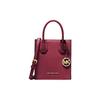 MK Mercer Solid Color Vintage Letter Logo Leather Accordion Tote Handbag Crossbody Bag Mini Women Handbags Purple 35S1GM9T0L-MULBERRY