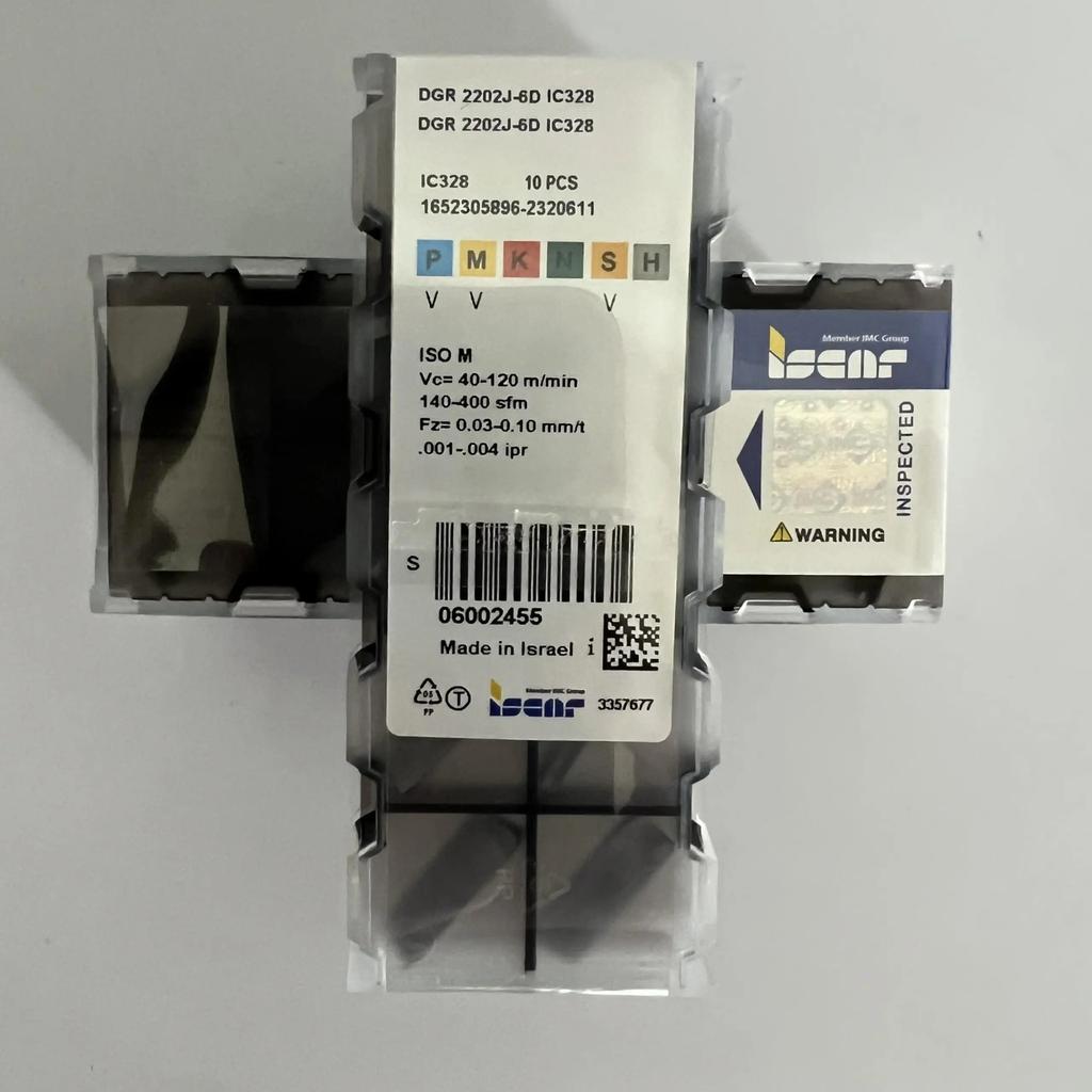 ISCAR / DGR2202J-6D IC328 /Industrial Indexable Carbide Inserts 10 Pcs