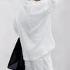 Men Casual Loose V Neck Long Sleeve Jacquard Knit Pullover Top