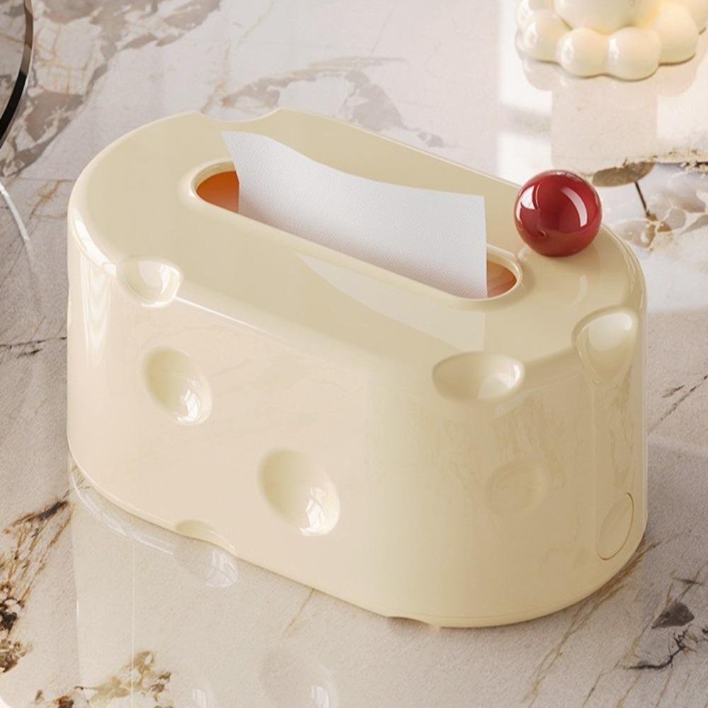 Cheese Shaped Tissue Box Holder Creative Napkin Storage Box Decorative Paper Drawer Box  Bathroom