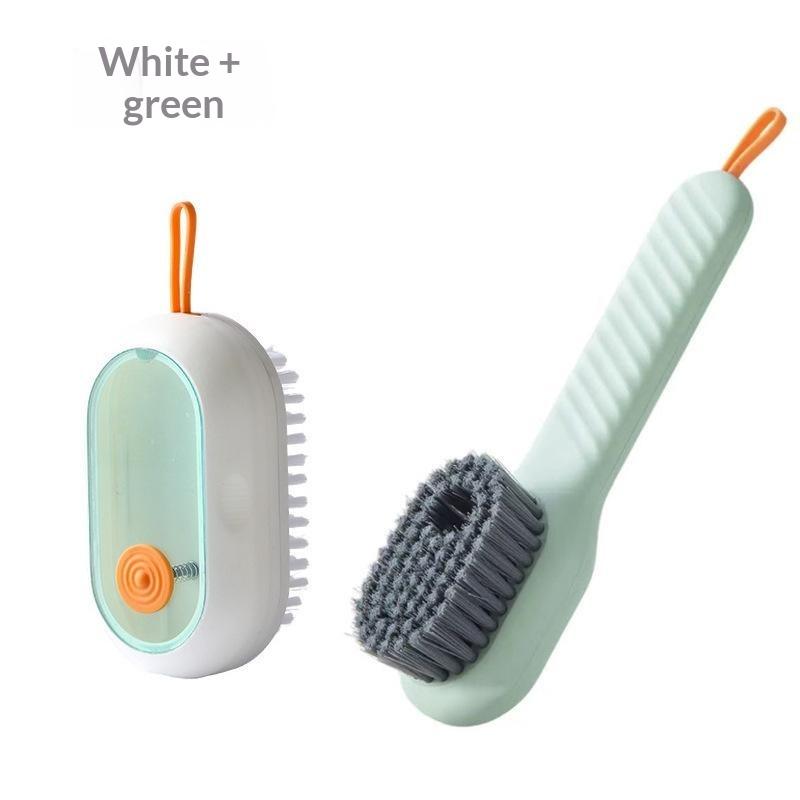 Press Type Soap Dispensing Cleaning Brush With Soft Non Scratch Bristles For Laundry Shoe Cleaning Household Use