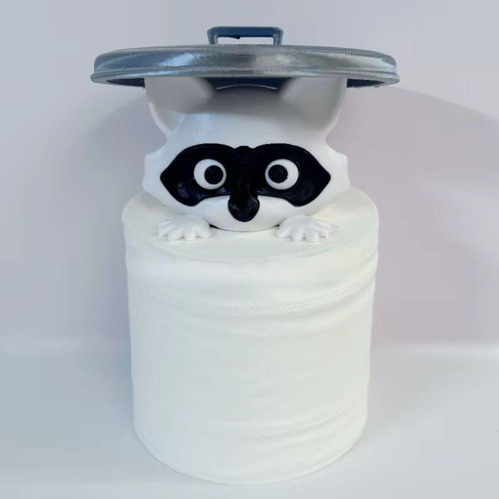 No Drilling Required Raccoon Toilet Paper Holder Wall Mounted Tissue Roll Dispenser  RV