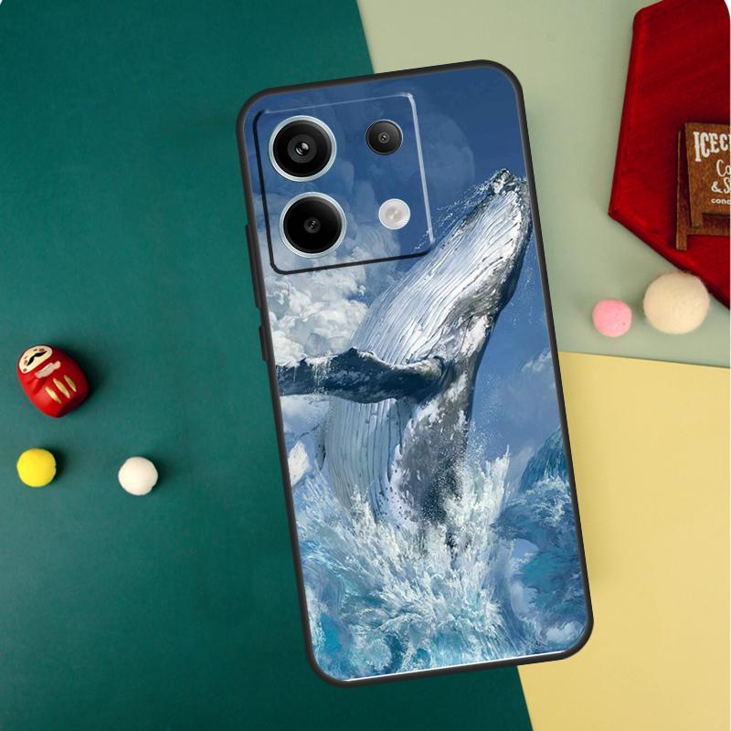 Dream Whale Cartoon Case For Xiaomi Redmi Note 13 Pro 14 12 11 10 15 Pro Plus Redmi 15 14C 13C 10C 12C 15C Funda