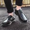 Men Shoes Lace Up Fashion Casual Leather Men's Dress Shoes British Breathable Groom Platform Wedding Party Shoes Male