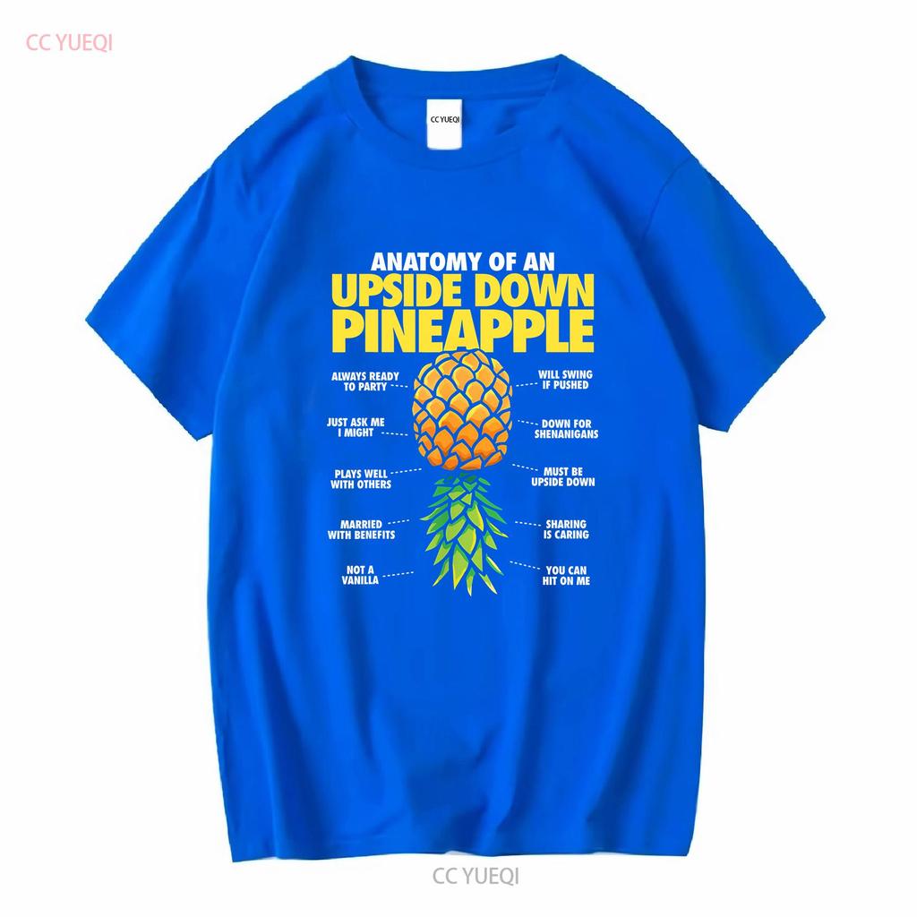 NEW LIMITED Funny Anatomy Of An Upside Down Pineapple Swinger Lifestyle T Shirt Vintage Washed Breathable Designer Clothes