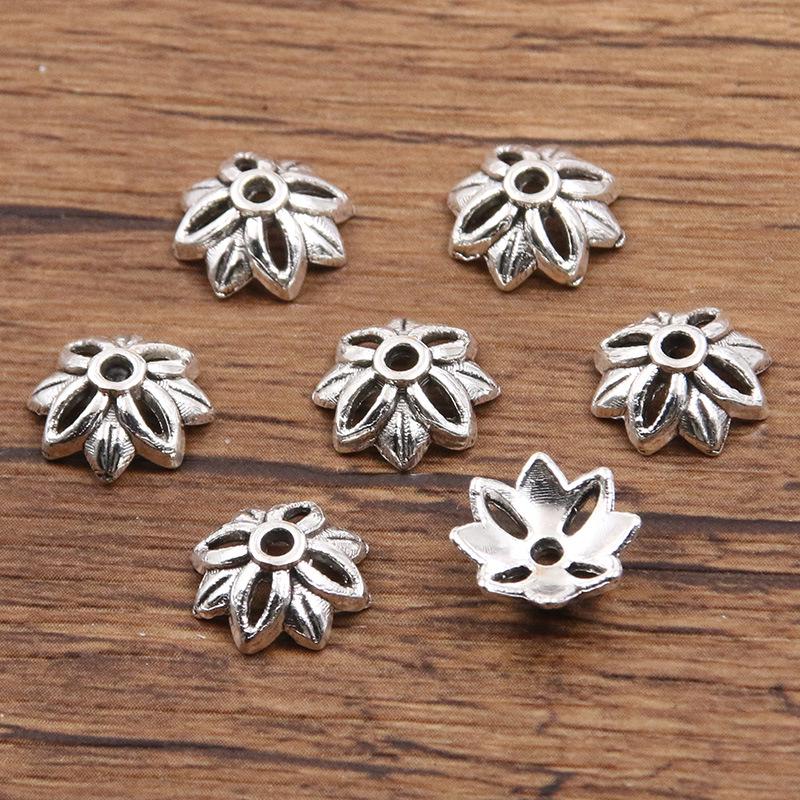 

Античні срібні роздільники-квіти: Багатостильовий, порожнистий дизайн для DIY браслетів та намист