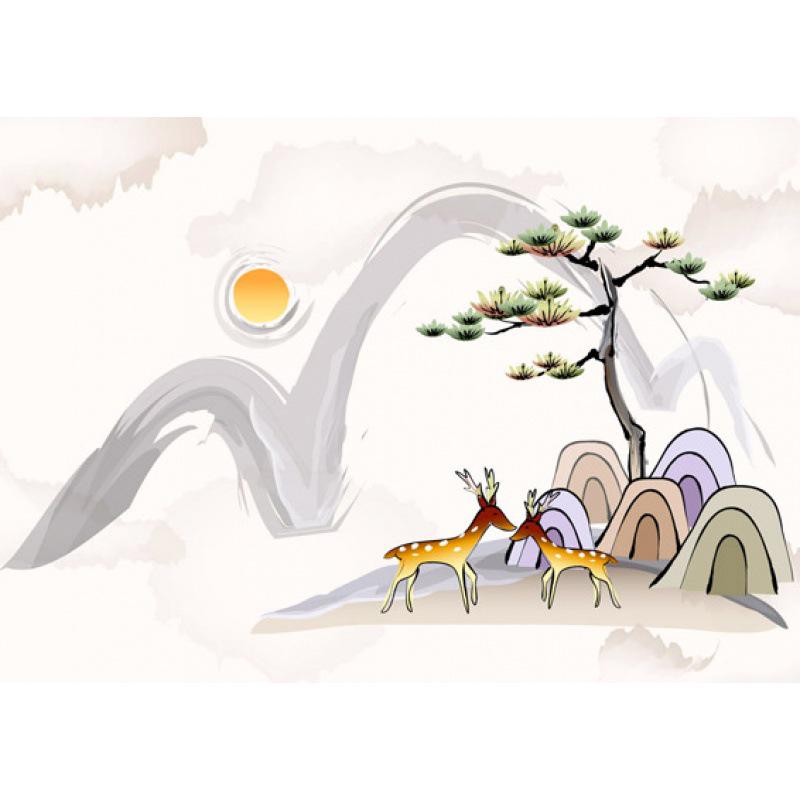 Framed Vector Plants & Flowers Ink Painting Poster with Free Shipping