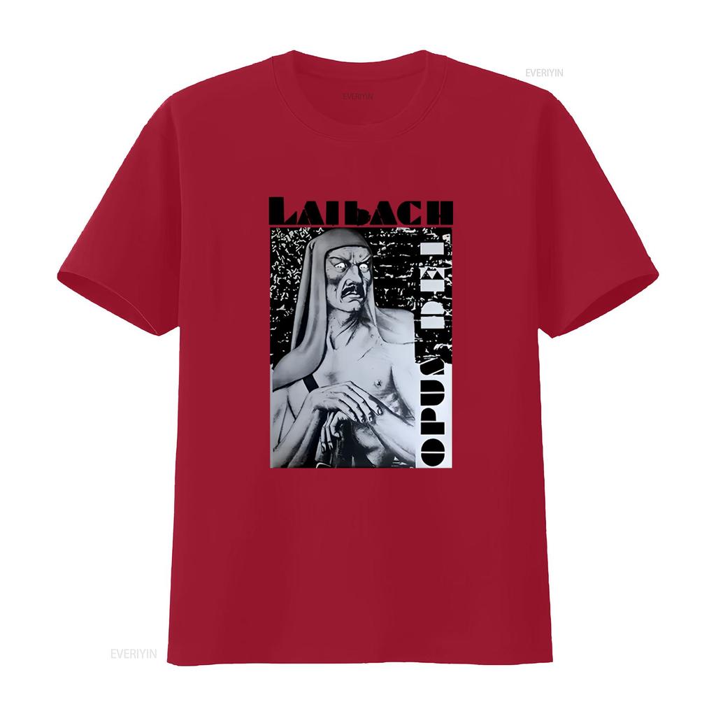Laibach Opus Dei T Shirt Unique Art Print for Men's Fashion Vintage Washed Stretched Fashion Casual Graphic Slightly Homme
