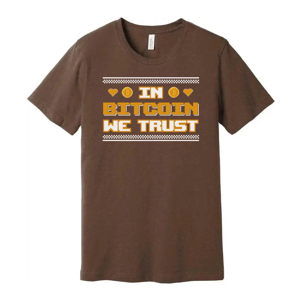 Unisex Bitcoin Crypto Graphic T Shirt Short Sleeve With In Bitcoin We Trust Slog S