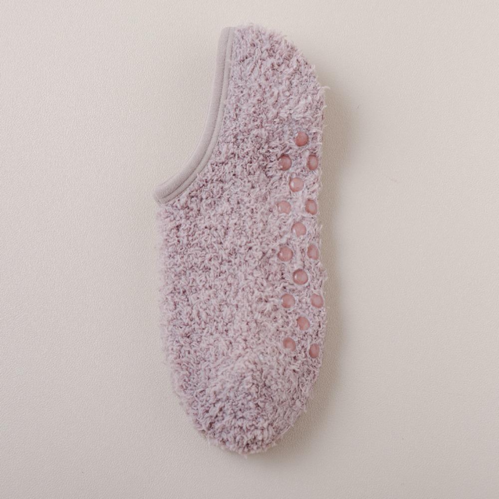 Thickened Coral Fleece Socks Non-slip Floor Socks Warm Sleep Socks Winter кофейный