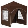 Pop Up Party Tent 192 X 192 X 245 Cm Brown