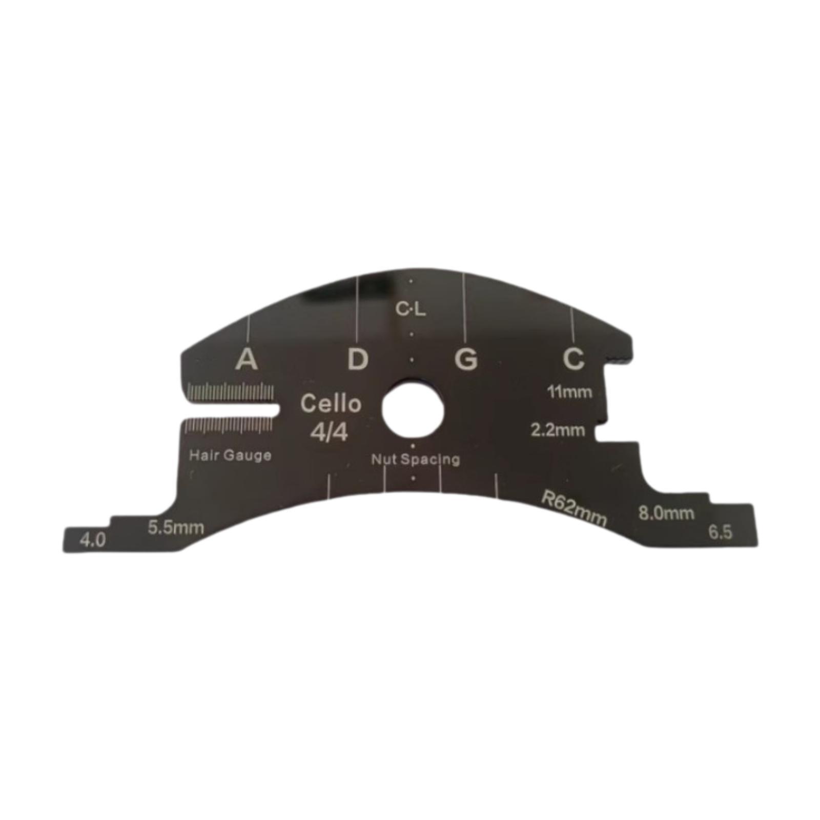 4/4 Cello Bridge Template Tool Maintenance Replacement Professional Making Instrument Bridge Crafting Template Repair Tool чёрный