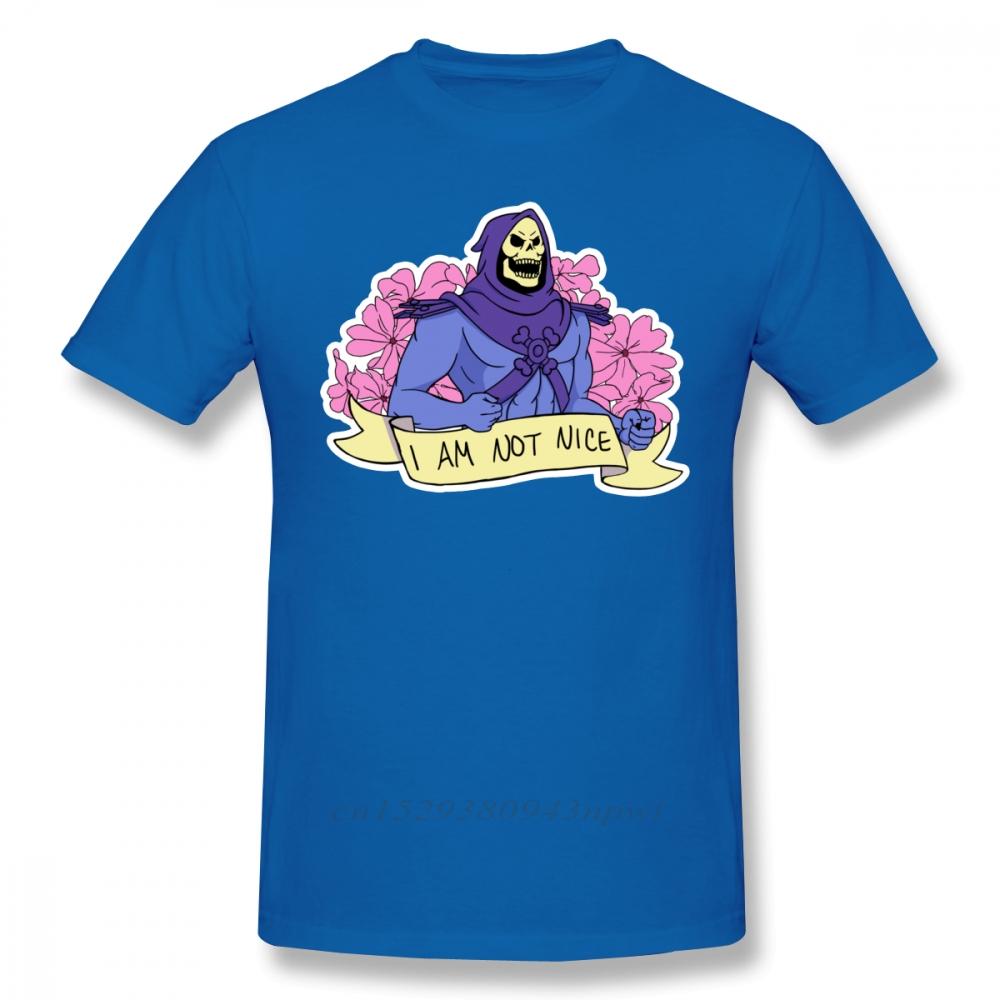 Skeletor T Shirt I AM NOT NICE TShirt Printed Man Tee Shirt Oversize 100 Cotton Cute Summer Short Sleeve Tshirt