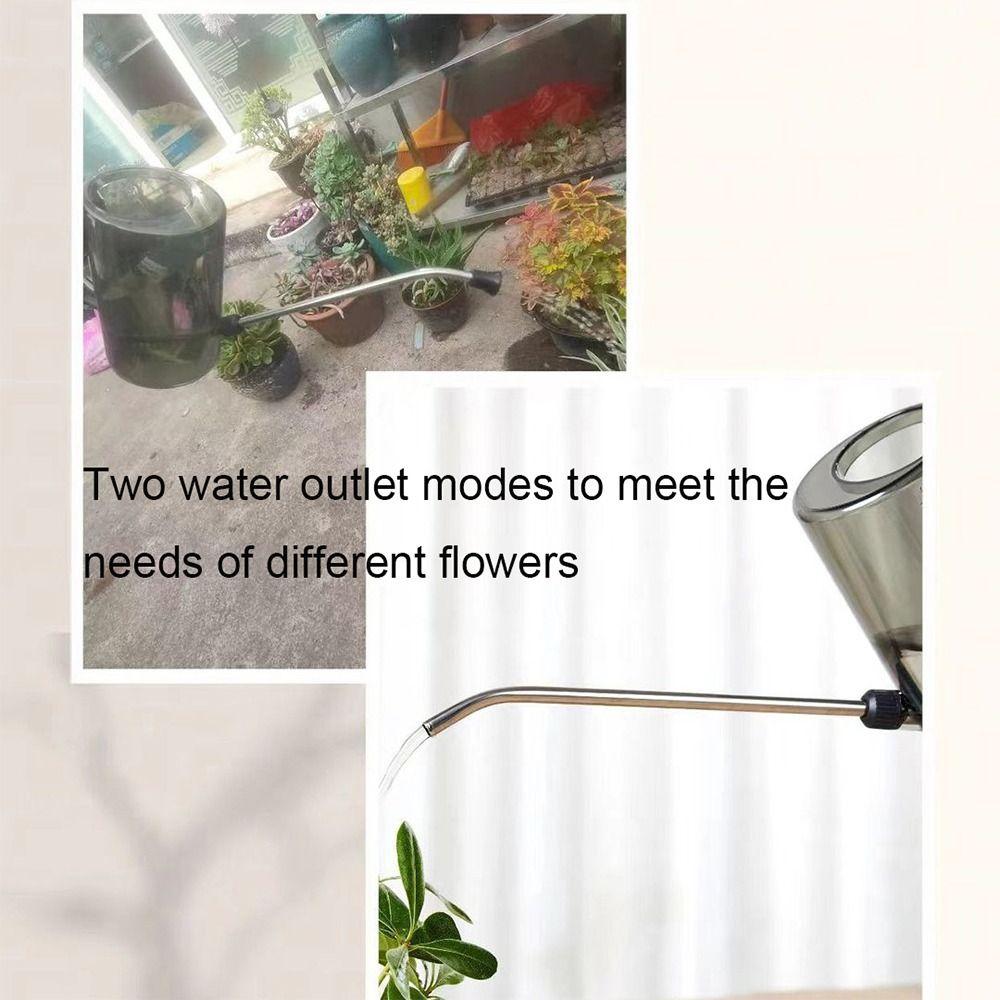 Stainless steel Garden Watering Can Long Nozzle 1.5L/2L Watering Bucket With Tick mark Watering kettle Garden Flower Plants