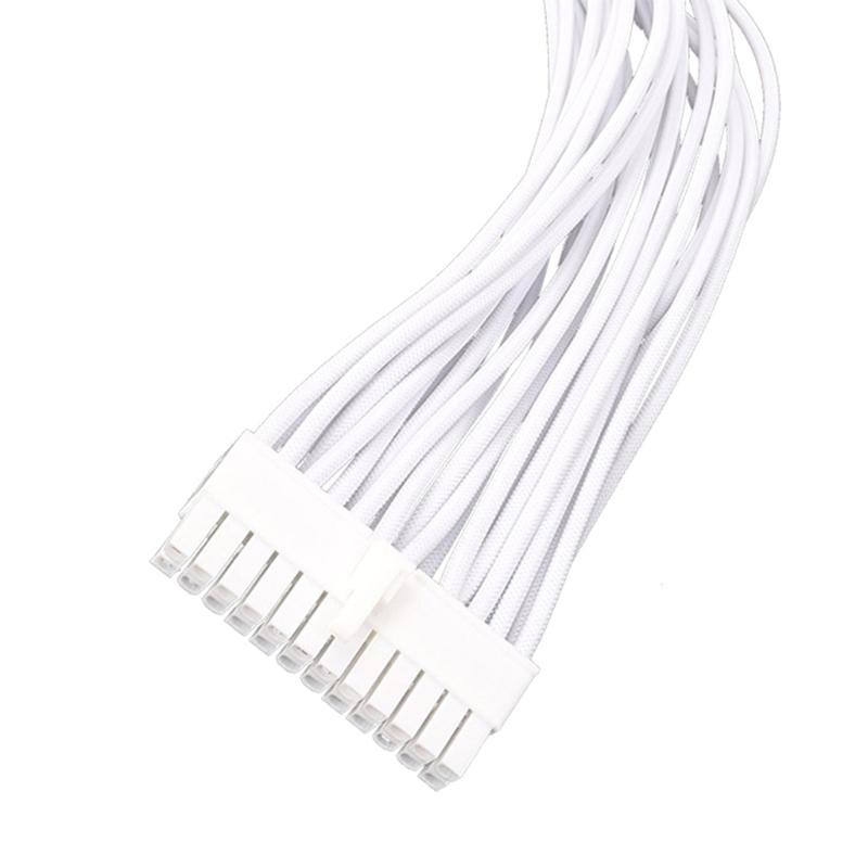 24PIN Modular Power Cable to 10+18PIN Braided White Cable for RM550X RM650X Power Modular Cord