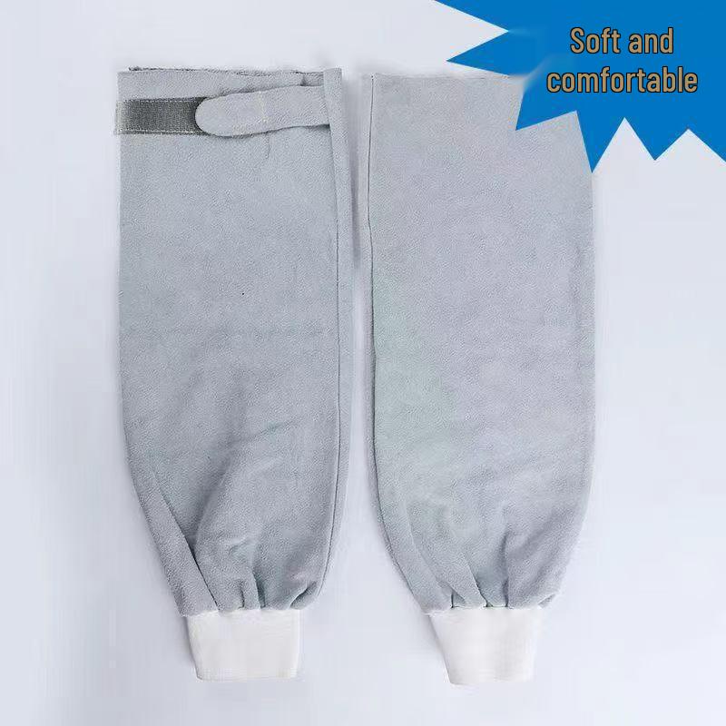 Fireproof Sheepskin Welding Sleeves: High-Temp Resistant, Anti-Scald, Heat Insulated, Wear-Resistant Arm Protectors.