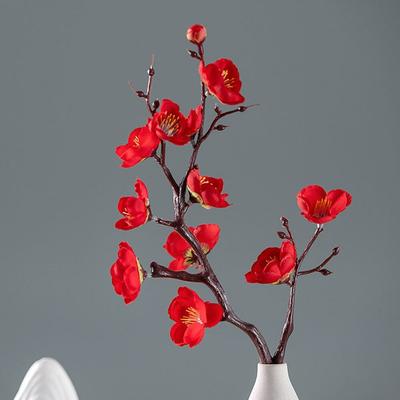 Umelá vetvička slivkového kvetu na dekoráciu svadobnej hostiny Simulácia stola Dekor Rastliny Príslušenstvo Dekorácia domova Dekorácia