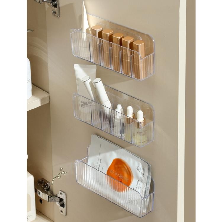 Waterproof Mirror Cabinet Organizer Wall Mounted Bathroom Storage Plastic Shelf For Cosmetics Space Efficient