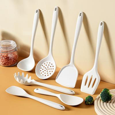7 ks Silikonové kuchyňské náčiní Potravinářské Nepřilnavé Vaření Pečení Špachtle Silikonový štětec na olej Metlička na vejce Klip na potraviny Kuchyňský doplněk Kuchyňské náčiní