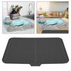 Compact Kitchen Sink Mat for Dish Drying with Drain Feature