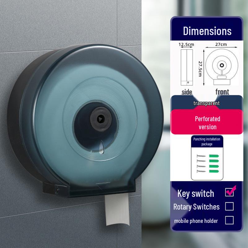 Wall-Mounted Waterproof Jumbo Toilet Paper Holder for Hotel Bathrooms