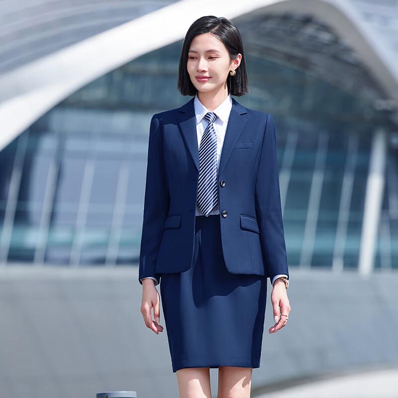 Women's Professional Double-Breasted Long Sleeve Suit Set