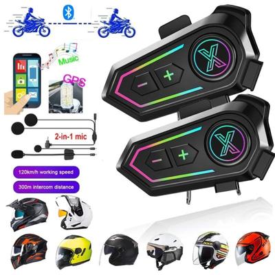 Zestaw słuchawkowy Bluetooth X10 5.4 do kasku motocyklowego dla motocyklisty Bezprzewodowy zestaw głośnomówiący do rozmów telefonicznych Wodoodporne słuchawki do motocykla Odtwarzacz muzyczny MP3 do motocykla