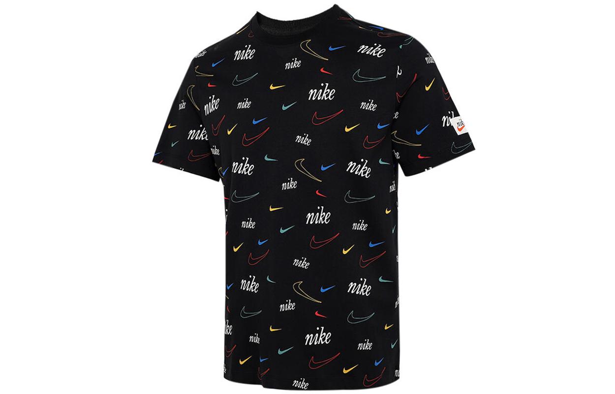 

Nike T Shirts Men s Black Crew Neck Moderate Straight Fit DJ1392-010 L