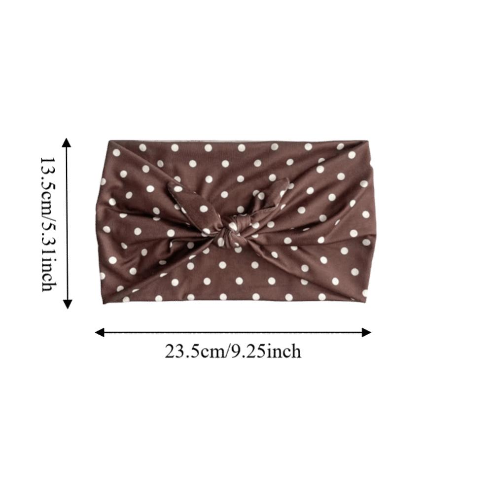Hair Accessories Polka Dot Bow Headbands Large Polyester Women Wide Headwraps Elastic Retro Non Slip Hairband Yoga