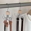 Multi Purpose Hanger 360 Rotatable Metal Clothes 6 Claw Hooks Closet Wardrobe Organizer Multifunctional Hook Belt, Storage Rack