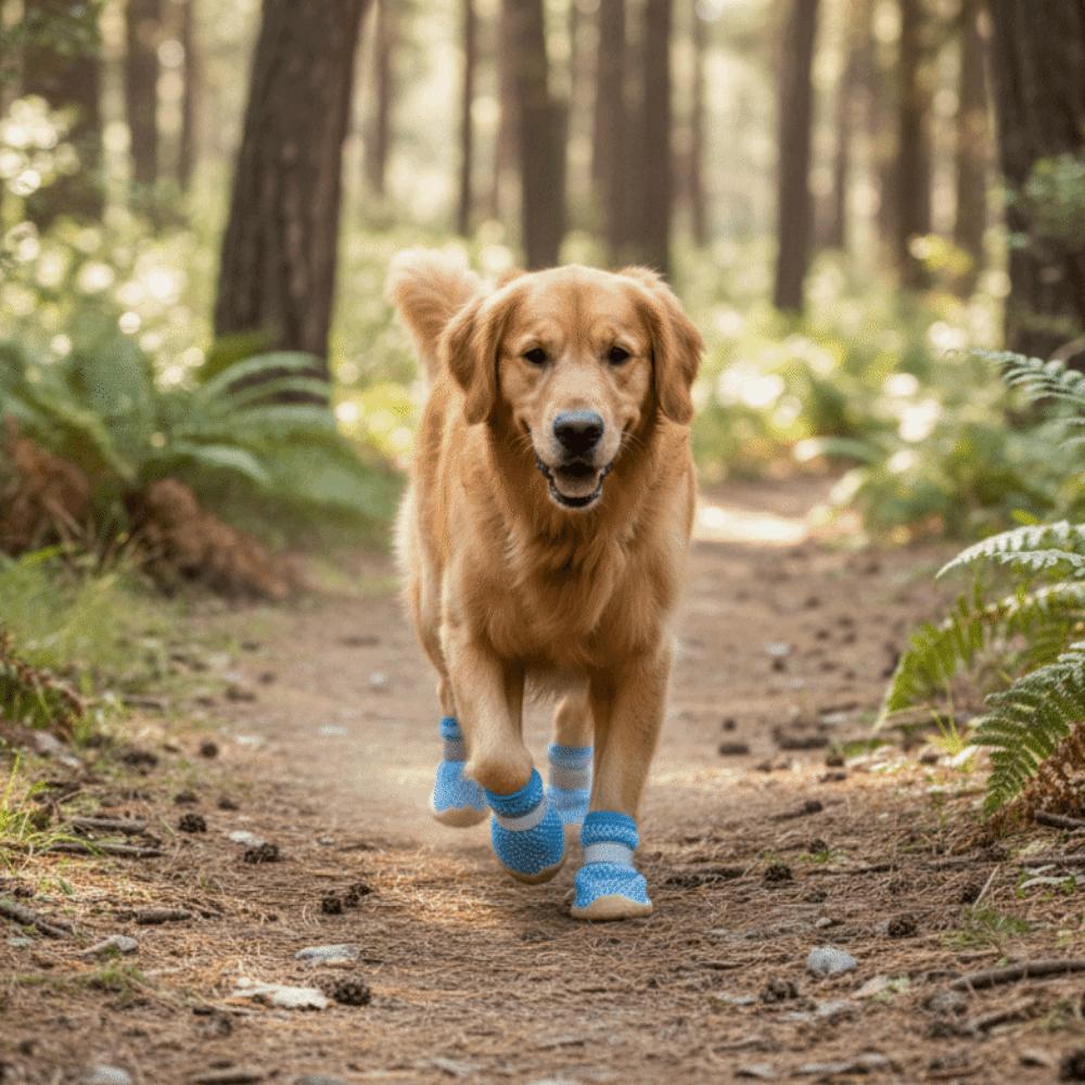 Wear Resistant Dog Mesh Shoes Adjustable Pet Paw Protector Anti Slip Dog Shoes  Walking Outdoor