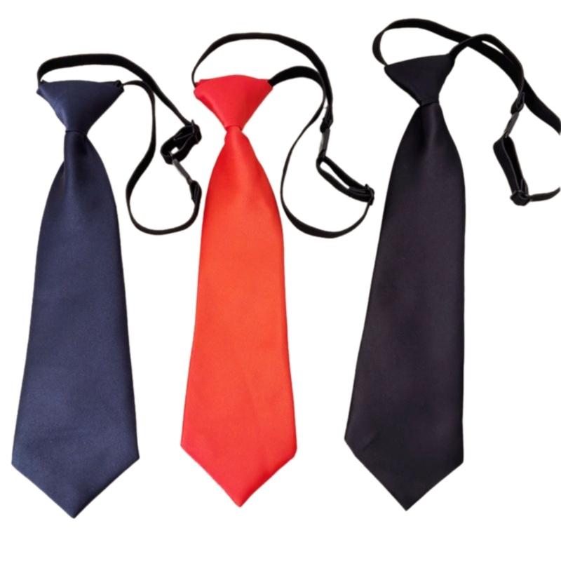 Soft Stretchable Kids Necktie Flexible Adjustment School Occasion Neck Tie For Children Uniform and Everyday Wear