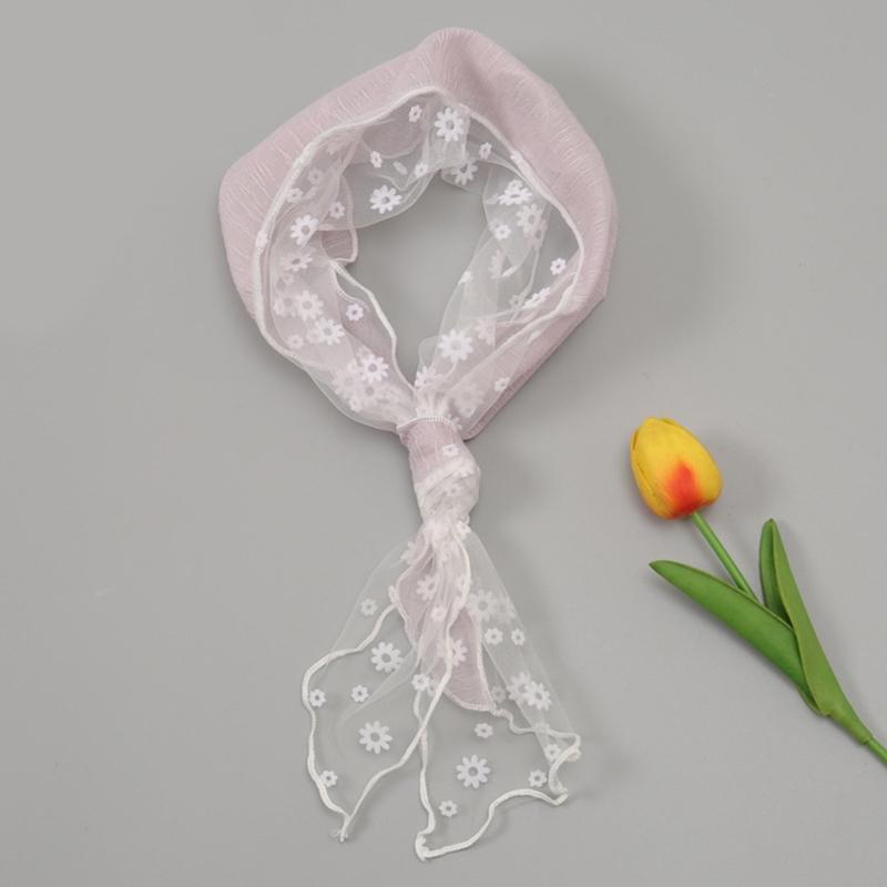 Fashionable Women's Small Silk Scarf Lightweight and Breathable Headwrap Scarf Comfortable Kerchief for Daily Wear