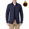 American Size Men's Shirt Long Sleeve Autumn Winter Warm Plus Fleece Thickened Plaid Large Size Fashion Free Iron