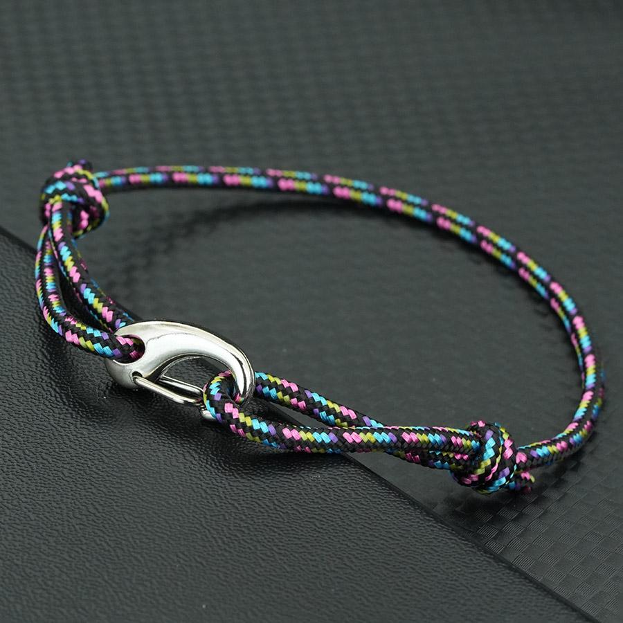 Stylish Rope Bracelet Men 8 Colors Hiking Paracord Braslet Adjustable Outdoor Motorcycle Cool Riding Hand Accessories Gift Joias