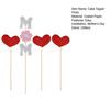 Mother's Day Cake Toppers I Love Mom Cupcake Topper Picks Glitter Hearts Flowers Crown Picks for Mom's Birthday Party Cake Decor
