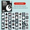 1 Set Early Education Toy For Nerborns Black White Flash Cards High Contrast Visual Stimulation Colour Cards Baby Montessori Toy