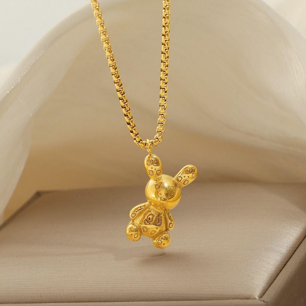

Creative Style Rabbit Pendant Necklace Cute Design Jewelry New Clavicle Chain