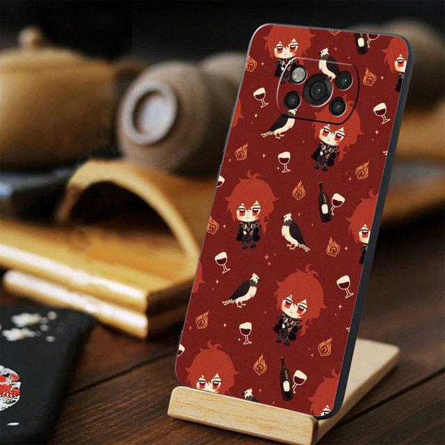 For Xiaomi Poco X4 F4 Gt M4 Pro 5g M3 9t 11t Mi 11 Lite 10t X3 Nfc F3 Note 10 Phone Case Anime Genshin Impact Capa Black