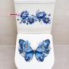 M-Waterproof Butterfly Wall Stickers Bathroom Toilet Sticker Modern Flower Pattern Self-adhesive Paintings For Living Decoration