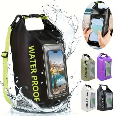 Wasserdichter PVC-Trockensack 5L 2L Schwimmen Tauchen Rafting Schwimmschulter Outdoor Strand Sport Kajakfahren Reise Umhängetasche Surfen