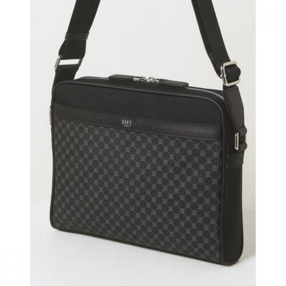 Daks Black Nylon Crossbody Bag With Dd Pattern Dbba6f593bk