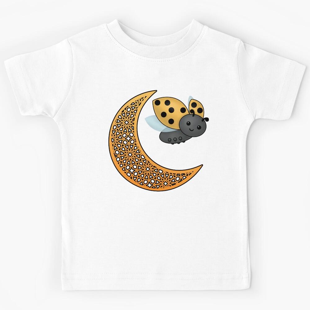 Ramadan Crescent Moon Ladybug Kids T-Shirt 130