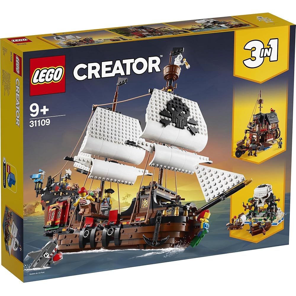 LEGO Creator Pirate Ship Building Set 9-11 Years Old Kids Toy Blocks 31109